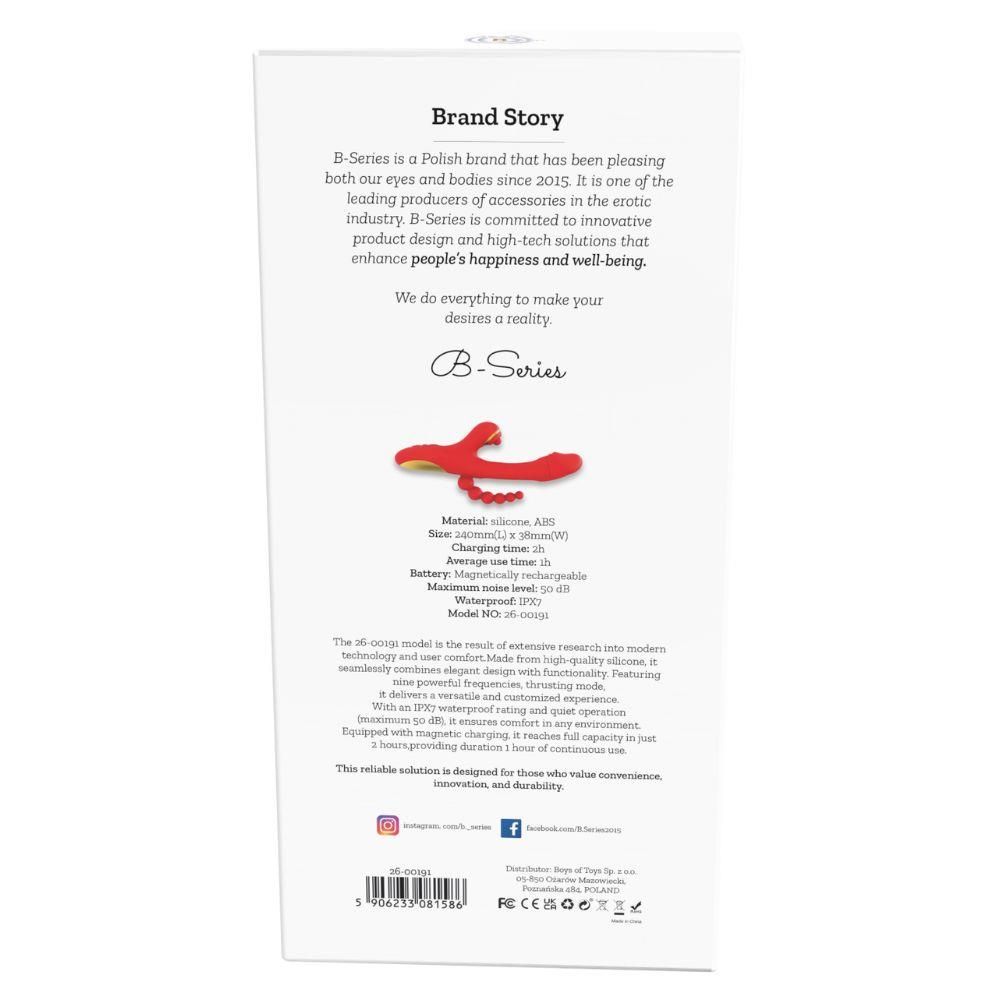 Вибратор-кролик B - Series Lyla Luxe, 24 см (красный)