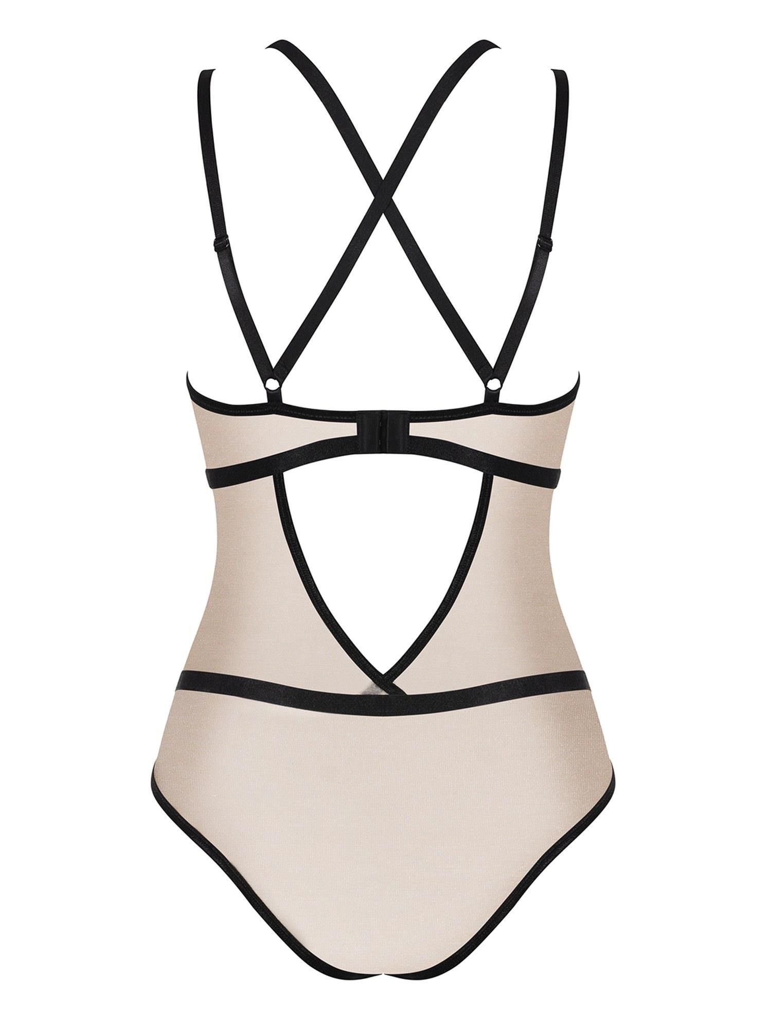 Боди Obsessive Nudelia, S/M (телесный)