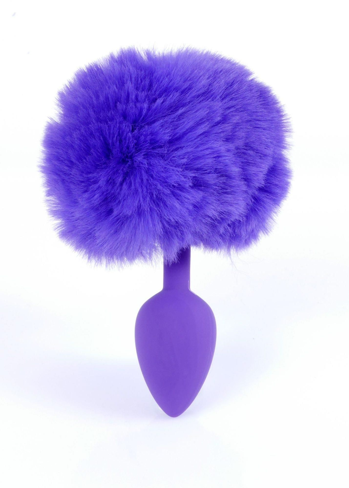 Анальна пробка Boss Jewellery Silicon Bunny Tail, 6,5 см (фіолетовий)