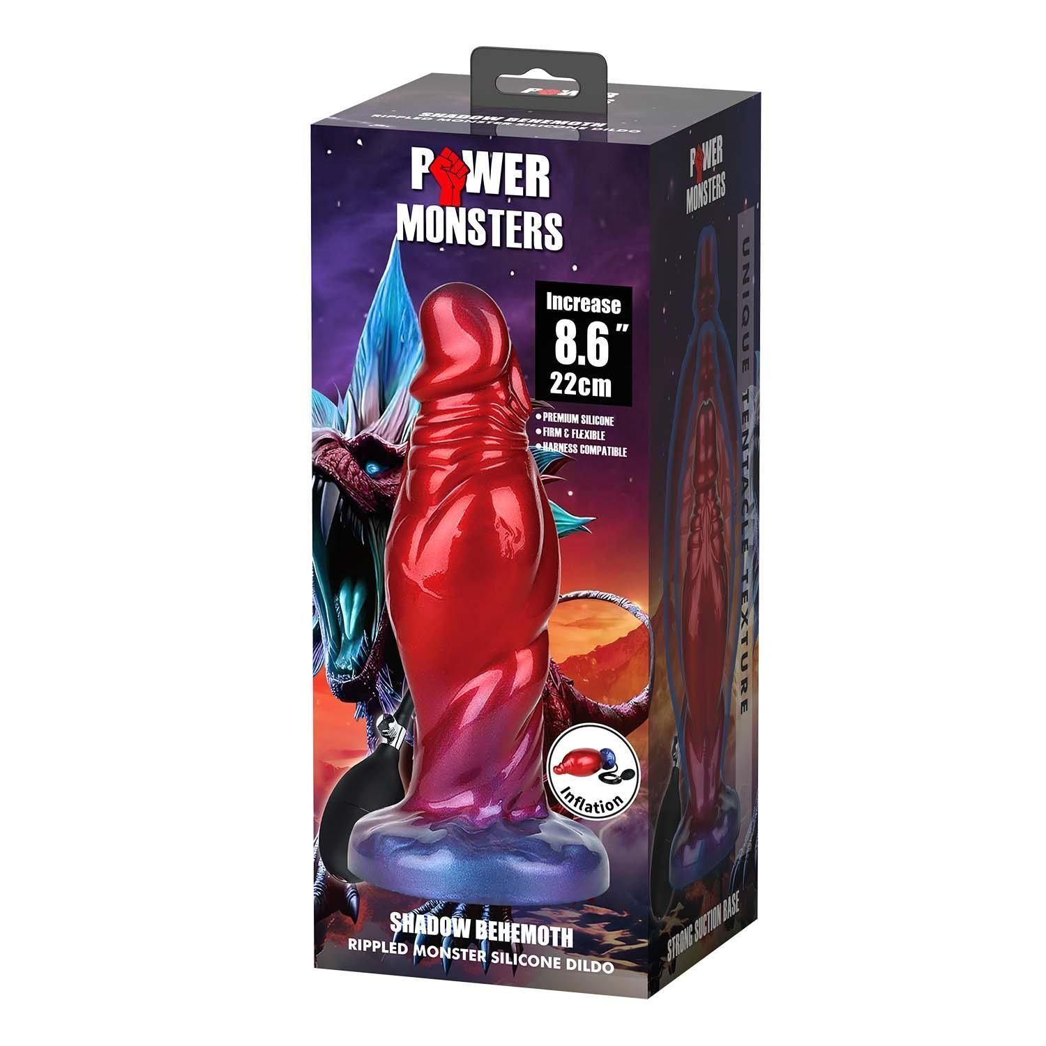 Фаллоимитатор Power Monsters Shadow Behemoth, 22 см (красный)