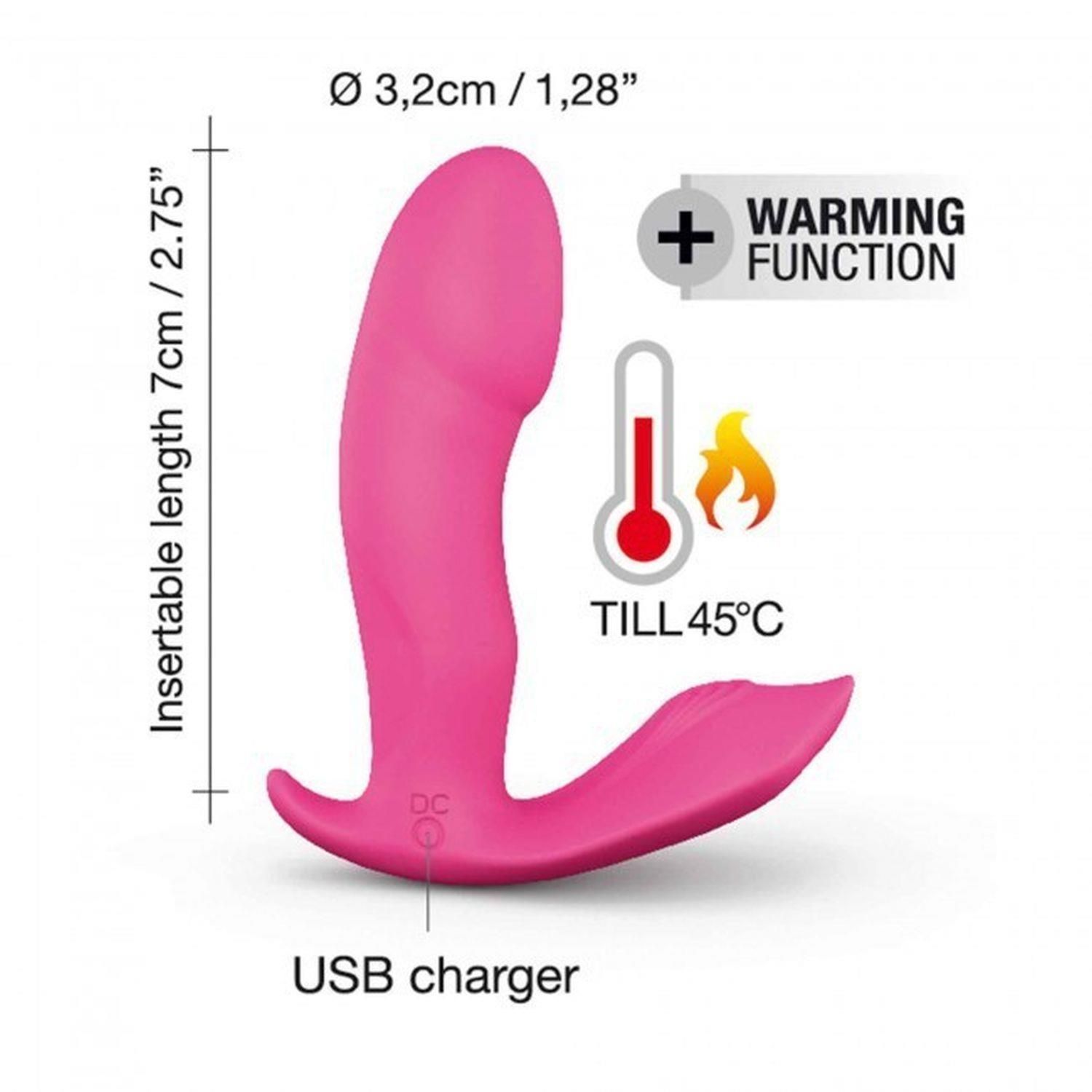 Вібратор з підігрівом Dorcel Secret Clit, 7 см (рожевий)