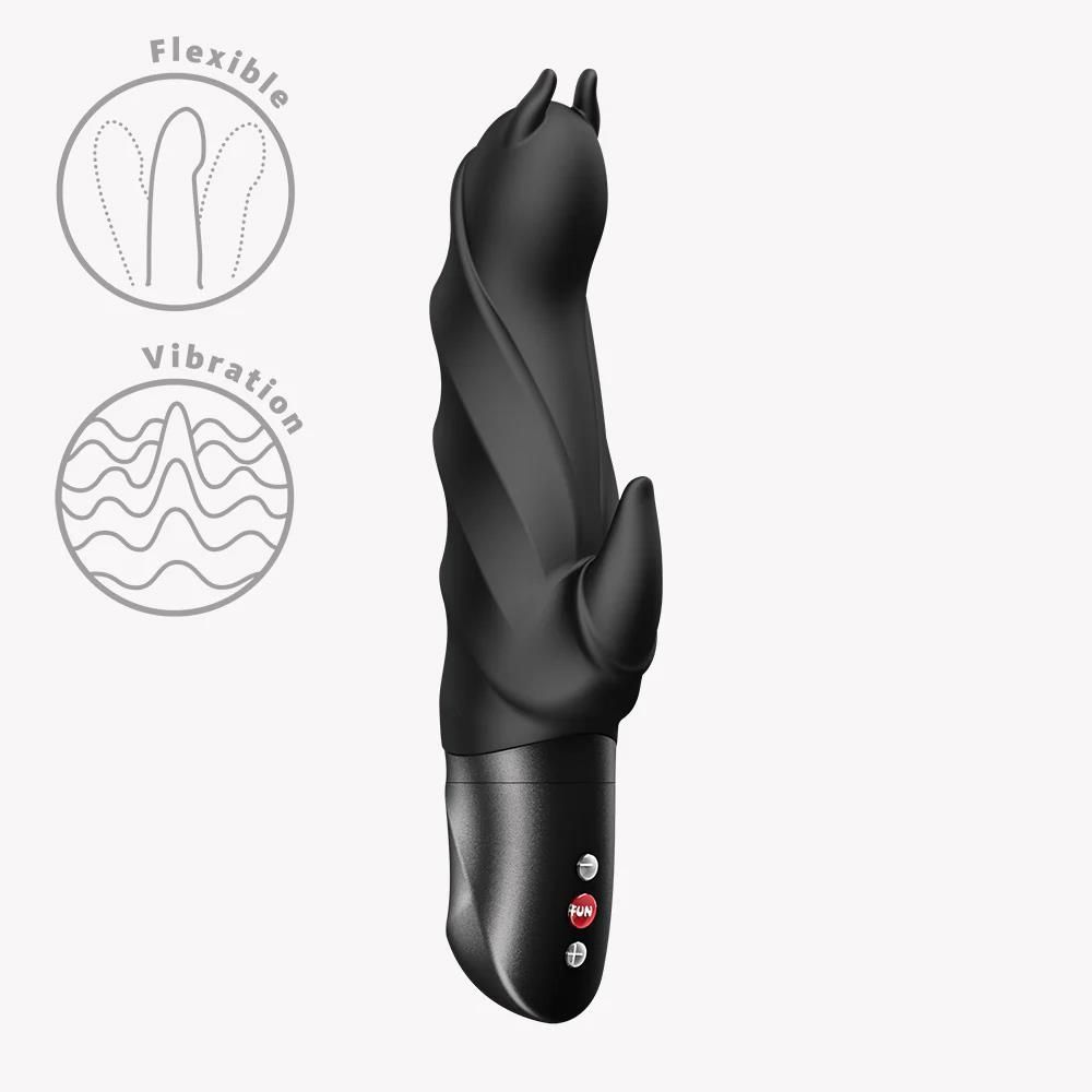 Вибратор-кролик Fun Factory Darling Devil, 20.5 см (черный)