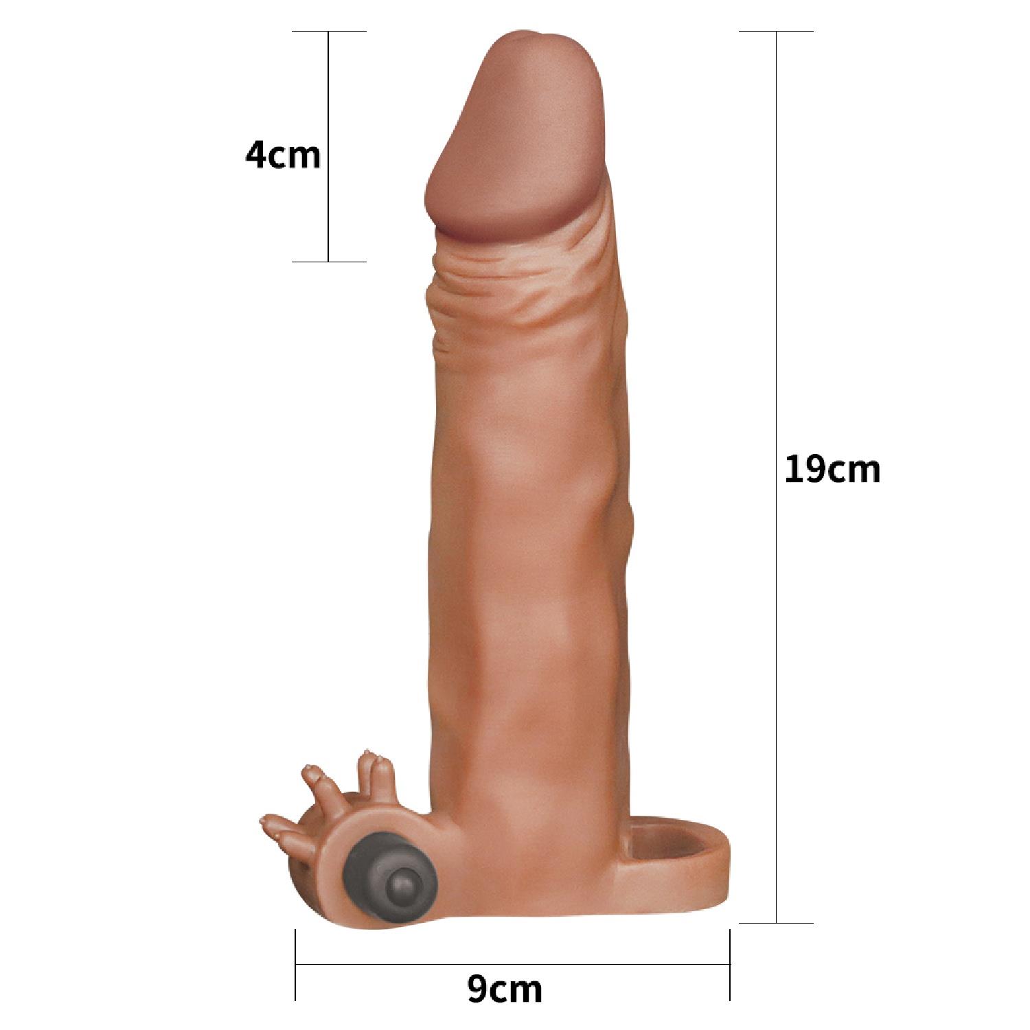 Насадка на пенис Lovetoy Pleasure X-Tender Series Add 2", 19 см (коричневый)
