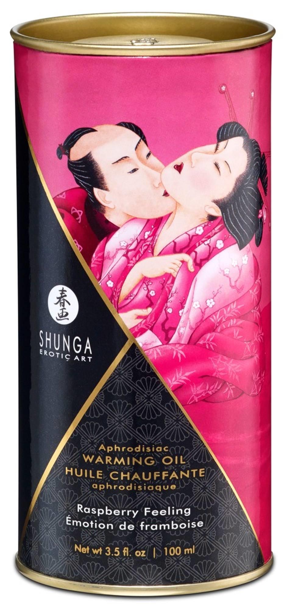 Согревающее массажное масло Shunga Aphrodisiac малина, 100 мл