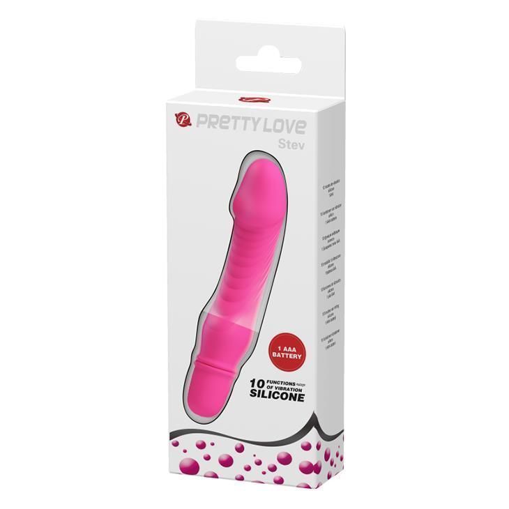 Вибратор Pretty Love Stev, 13.5 см (розовый)