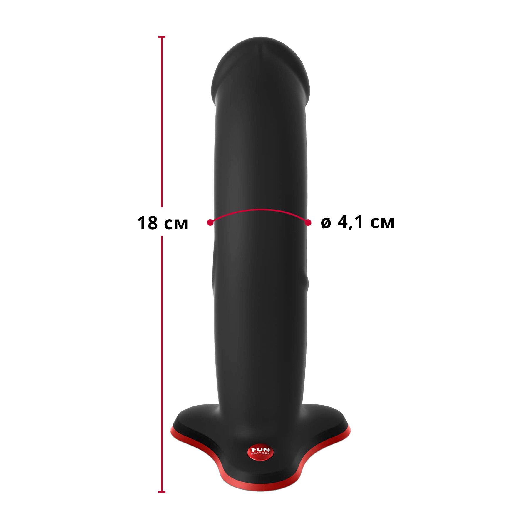 Dildo Fun Factory The Boss, 18 cm (czarny)
