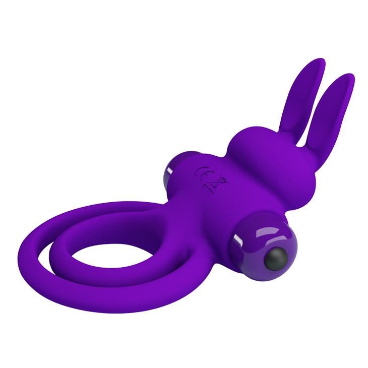 Эрекционное кольцо Pretty Love Ring Bunny III, 9,7х4,0 см (фиолетовый)