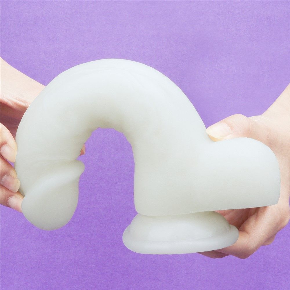 Неоновый фаллоимитатор LoveToy Lumino Play, 20,9 см (голубой)