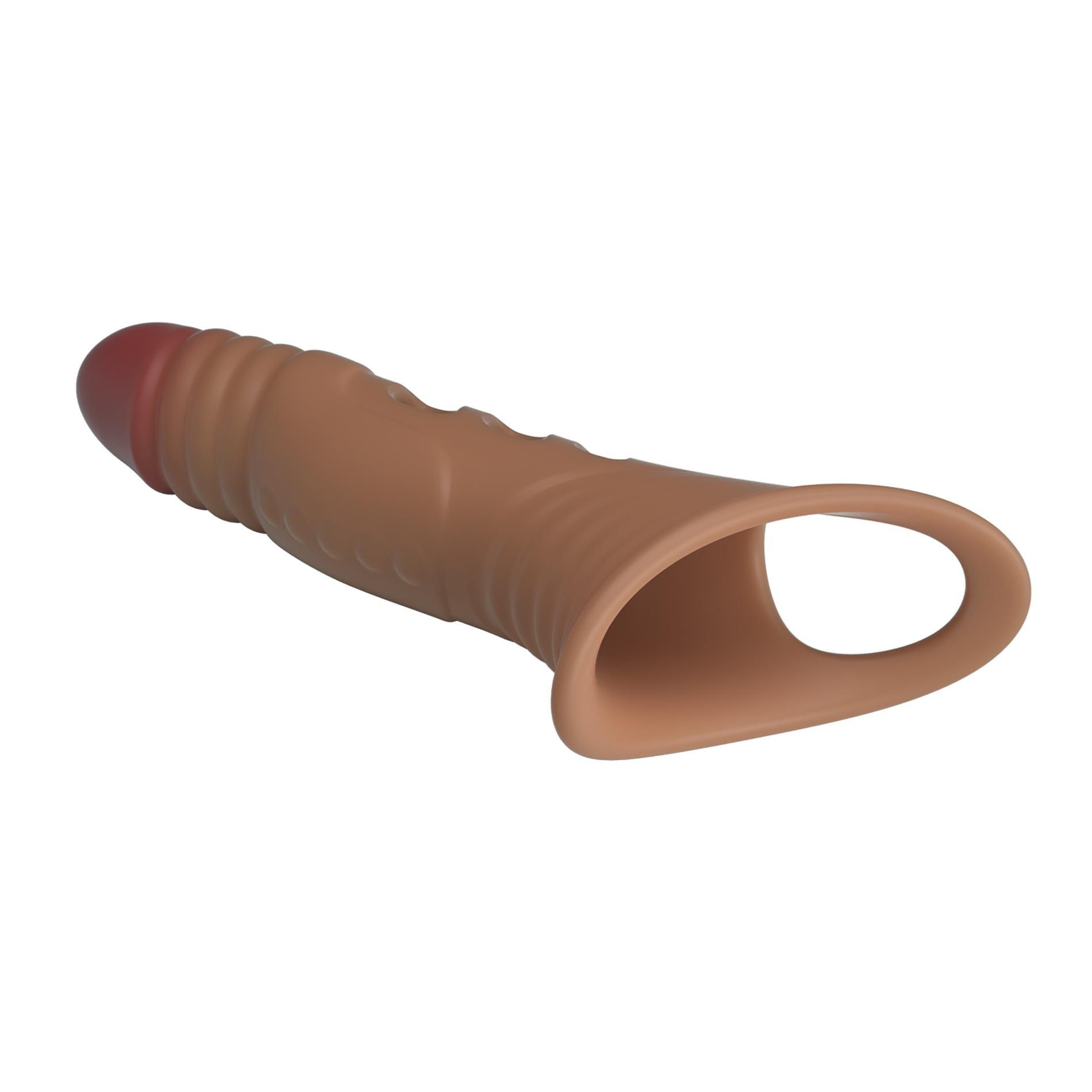 Насадка на пенис Pretty Love Penis Sleeve Extender, 22 см (коричневый)