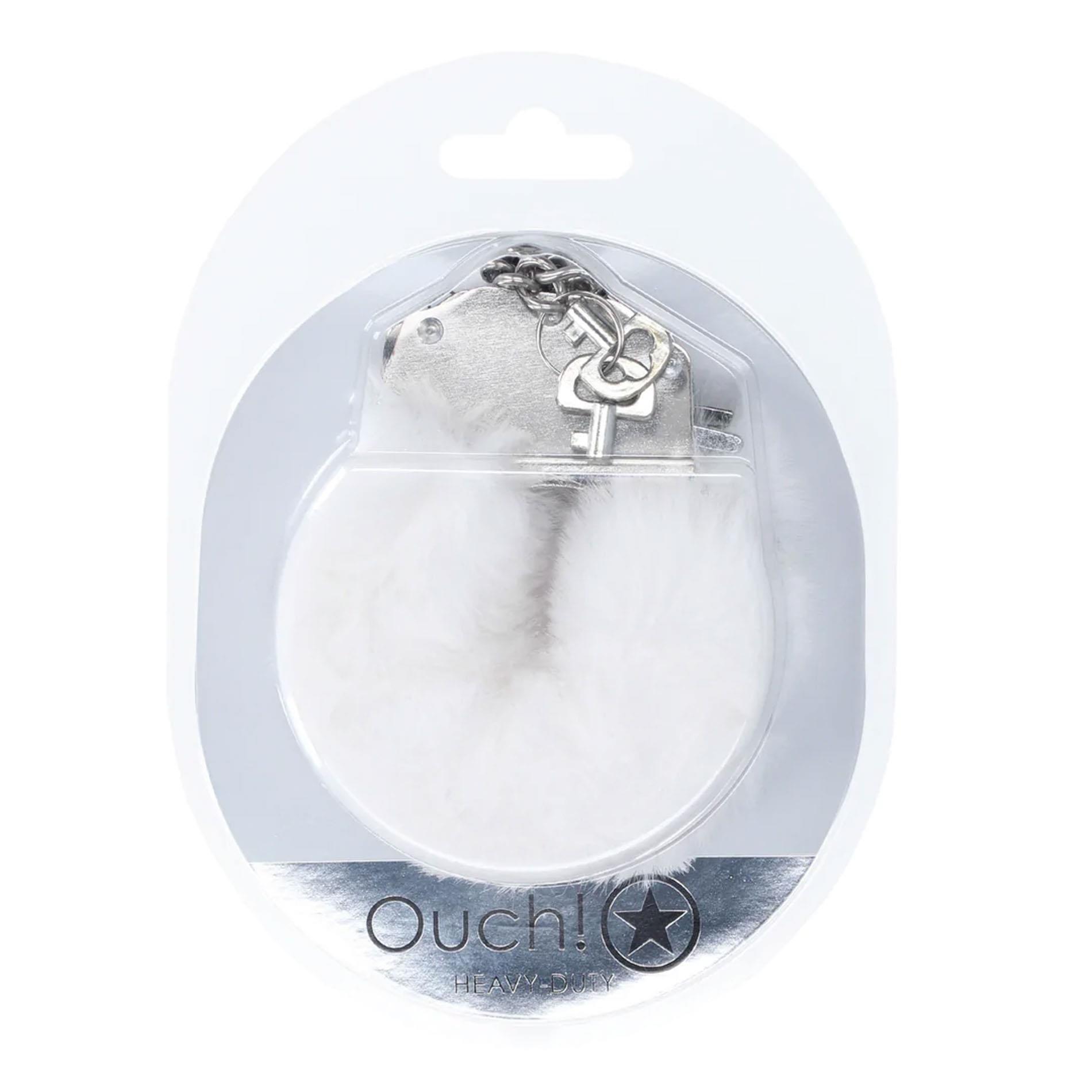 Наручники Ouch! Heavy-duty Fluffy Handcuffs (белый)