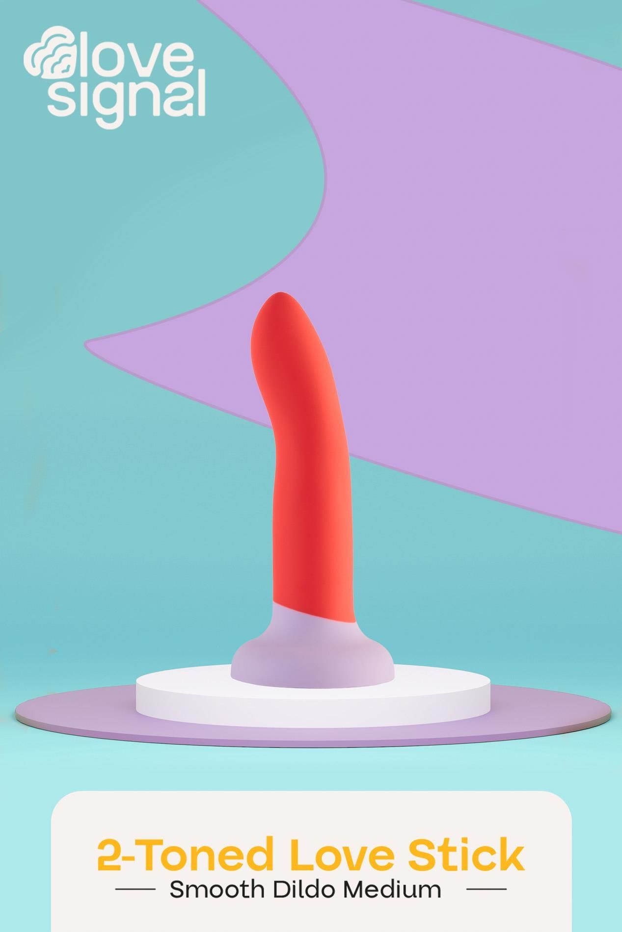 Dildo Dream Toys 2-Toned Love Stick Medium, 17 cm (czerwony)