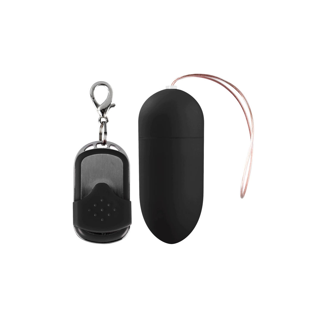 Wibrujące jajeczko ShotsToys Remote Vibrating Egg, 8 cm (czarny)