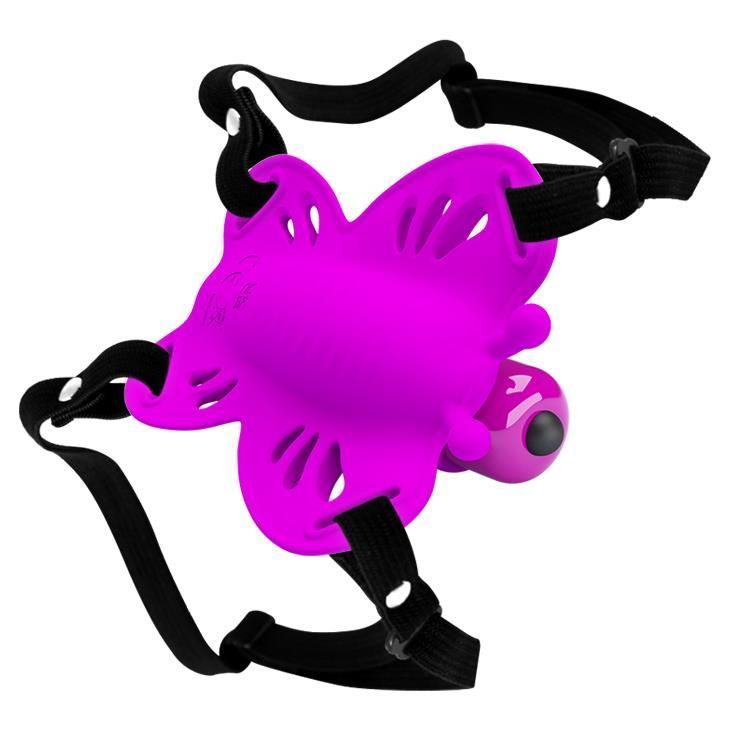 Кліторальний стимулятор Pretty Love Clitoral Massager Butterfly, 8,6 см (фіолетовий)