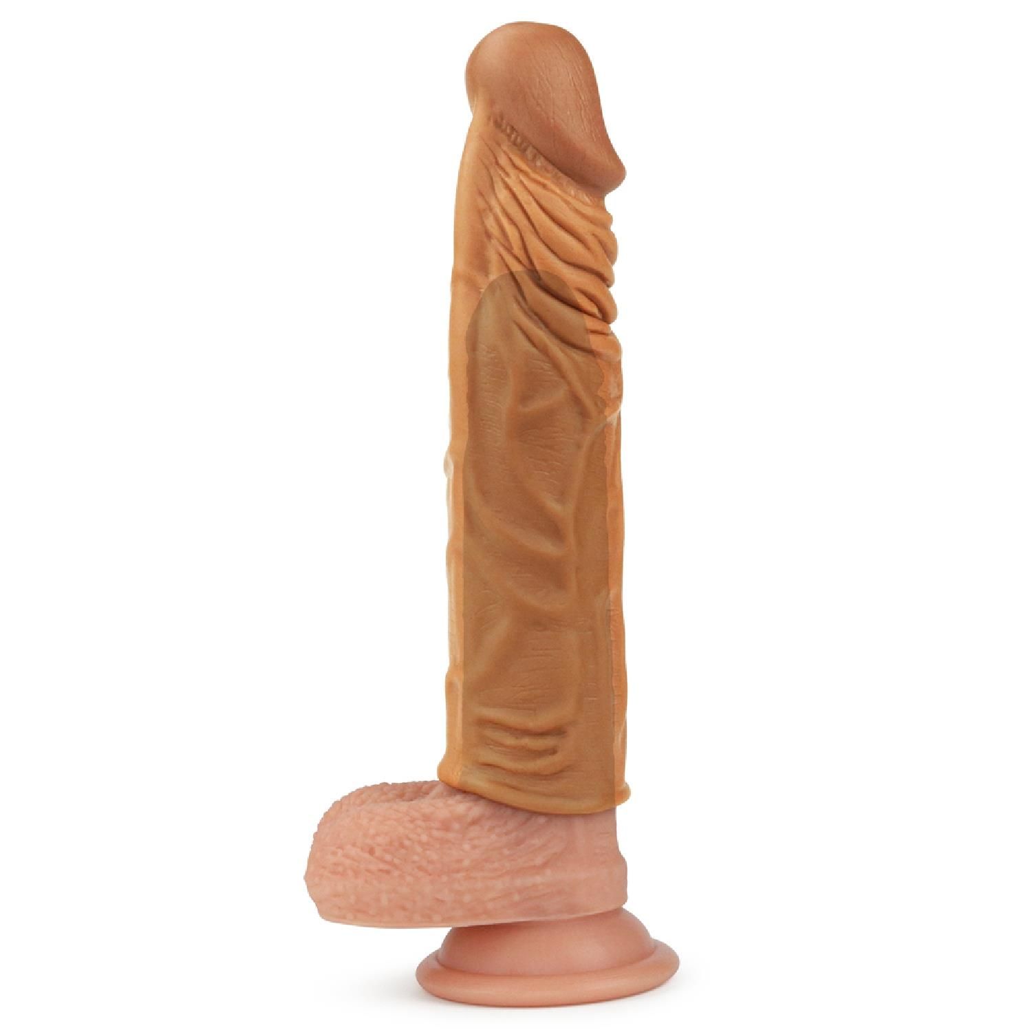 Насадка на пеніс Pleasure X-Tender Penis Sleeve Flesh Add 2, 19.5 см (коричневий)