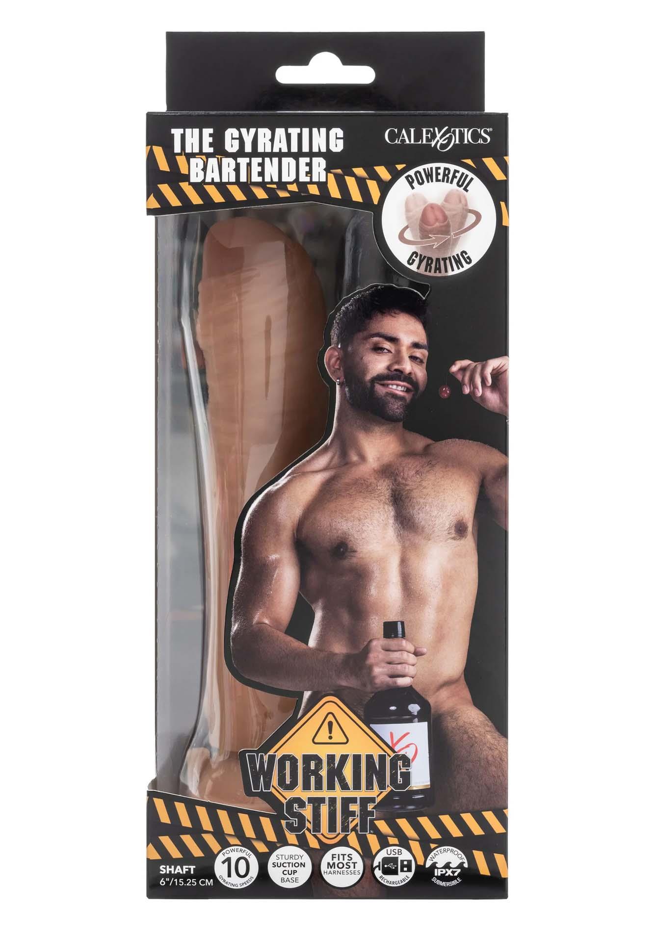 CalExotics The Gyrating Bartender - Wibrator, W kolorze cielistym, 20.3 cm