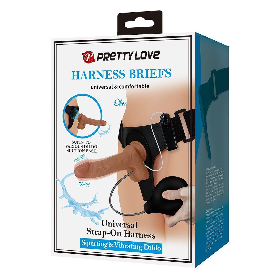 Strap-on Pretty Love Oher, 20 cm (brązowy)