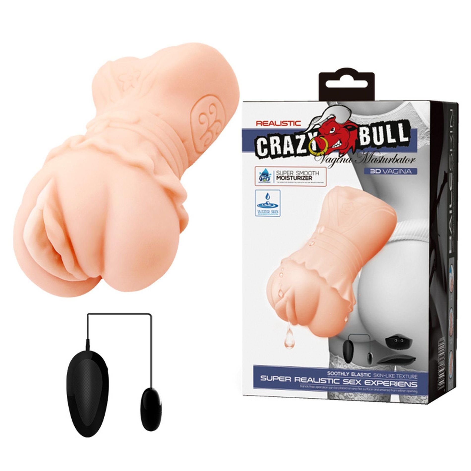 Crazy Bull Realistic Vagina - Realistyczny masturbator, W kolorze cielistym, 14 cm