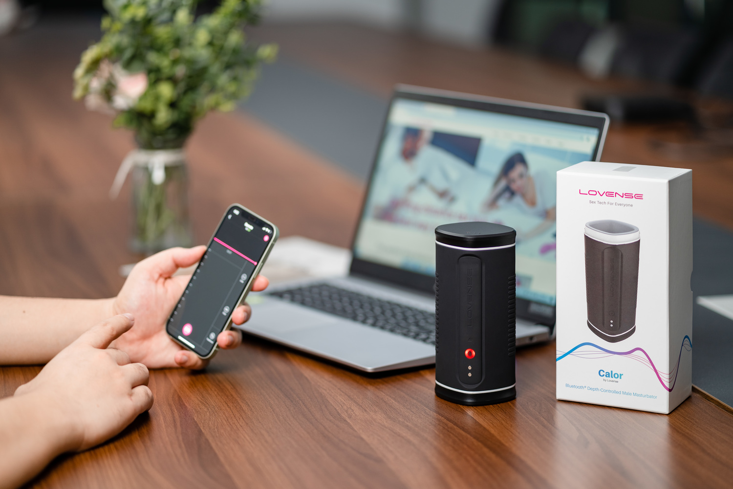 Masturbator Lovense Calor, 15,9 cm (czarny)