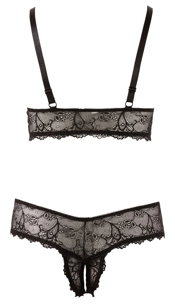 Комплект белья Cottelli Collection Bra And String, XL (черный)