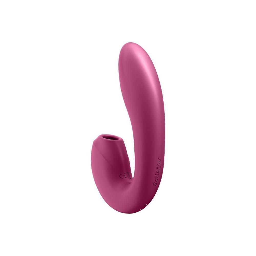 Вакуумний стимулятор клітора з вібрацією Satisfyer Sunray (малиновий)