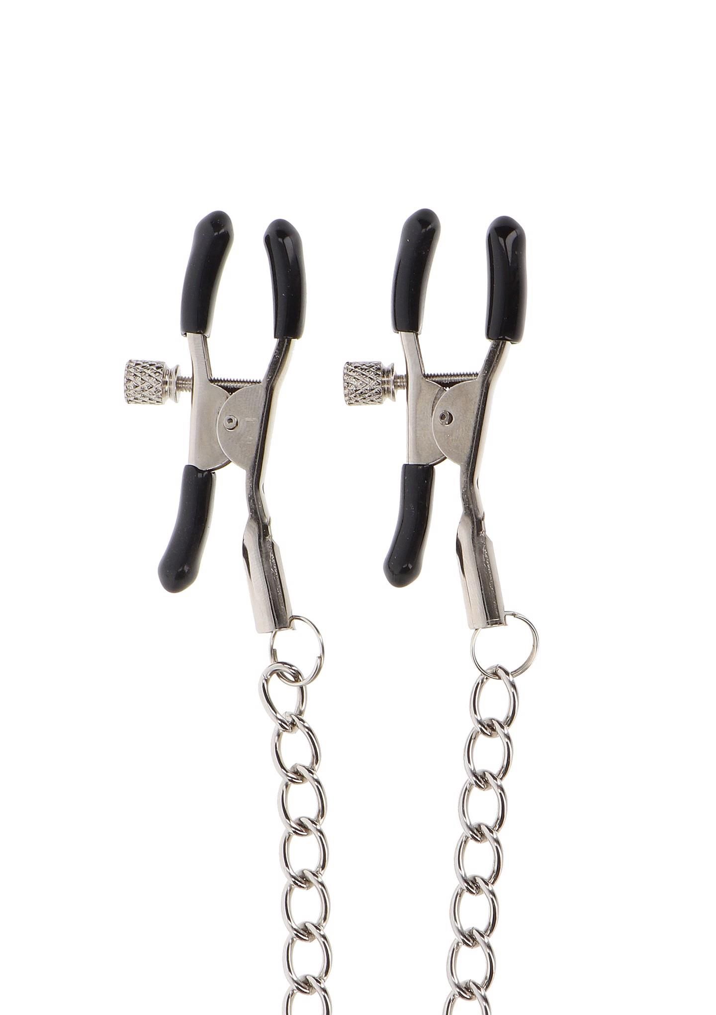 Зажимы для сосков Taboom Adjustable Clamps with Chain (серебристый)