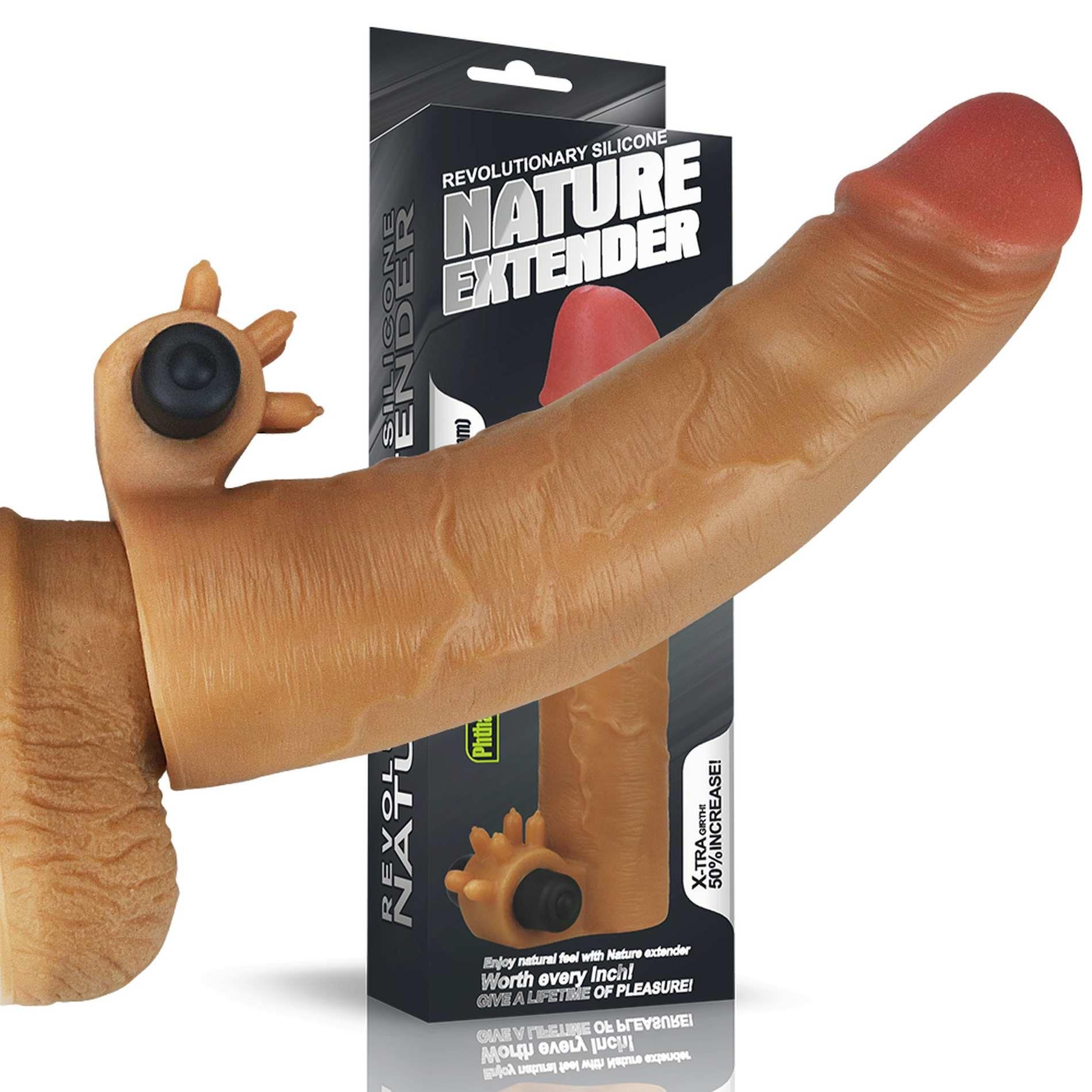 Насадка на пенис Lovetoy Add 2", 19 см (коричневый)