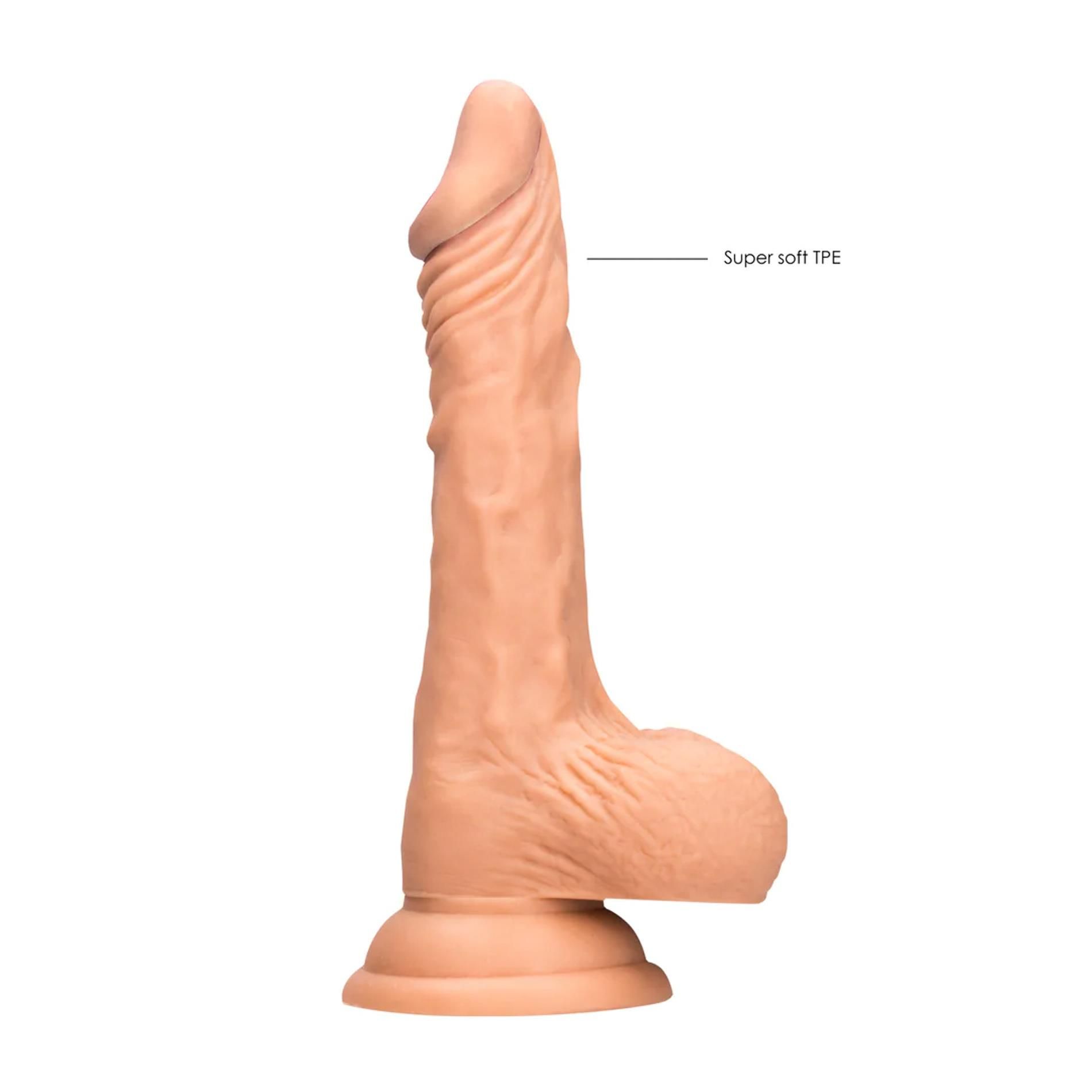 Фаллоимитатор RealRock Dong with Testicles, 21.5 см (телесный)