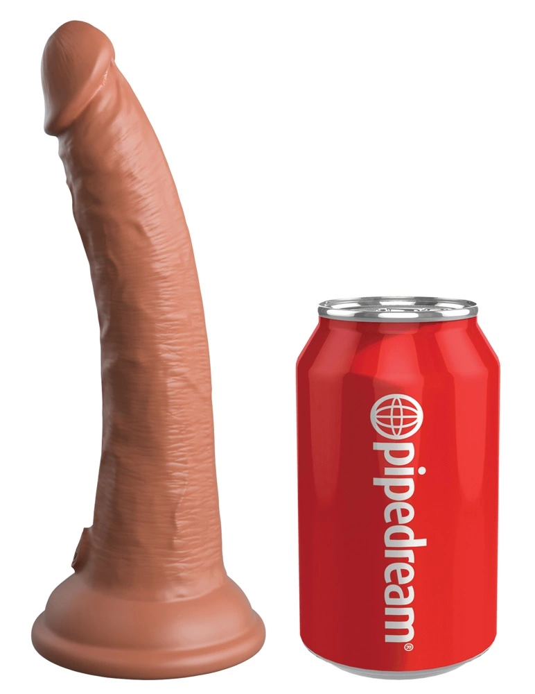 Страпон King Cock Elite Comfy Silicone Body Dock Kit, 21 см (коричневый)