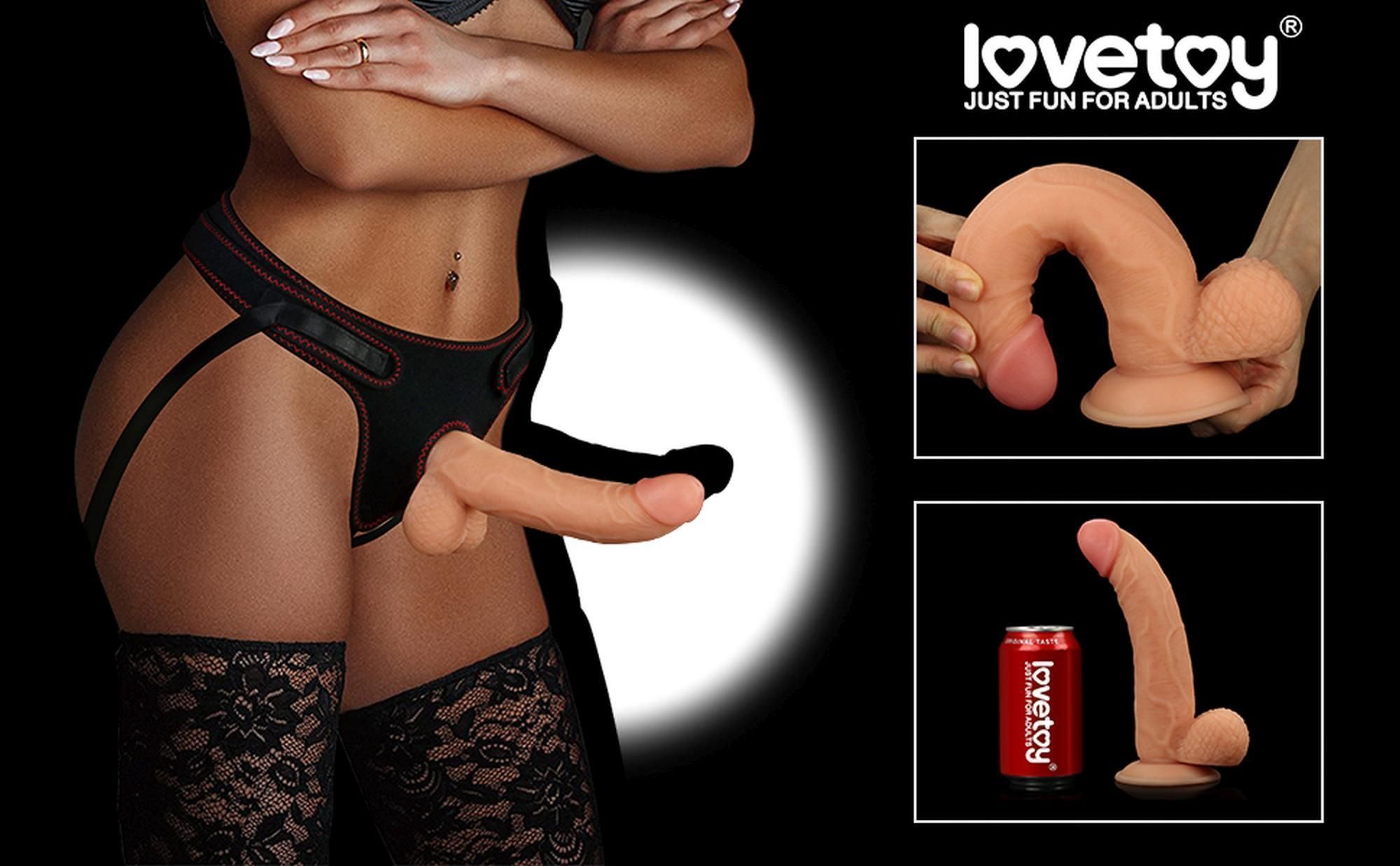 Страпон LoveToy Ingen Easy Strapon Set, 21,5 см (телесный)