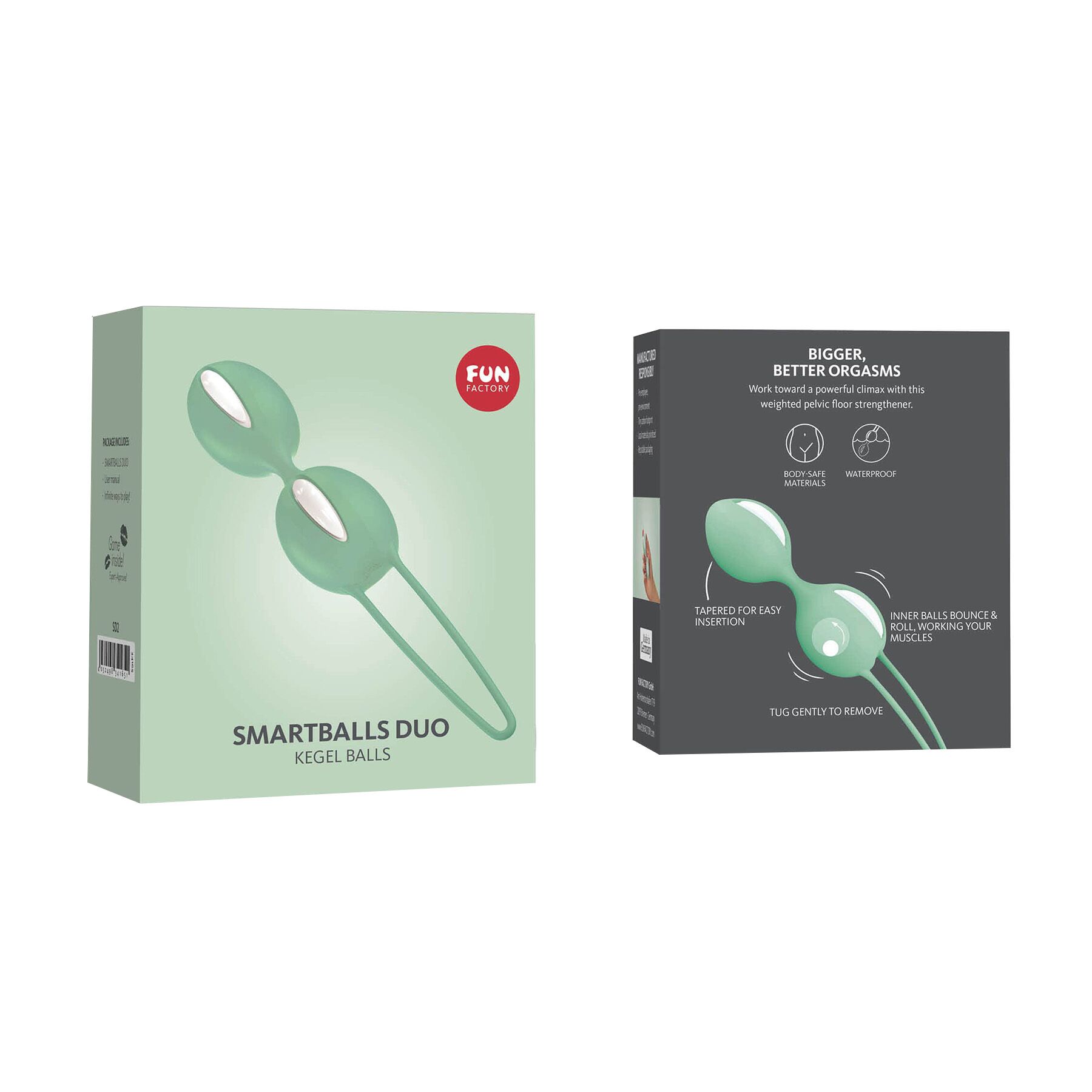 Вагинальные шарики Fun Factory Smartballs Duo, 17.5 см (мятный)