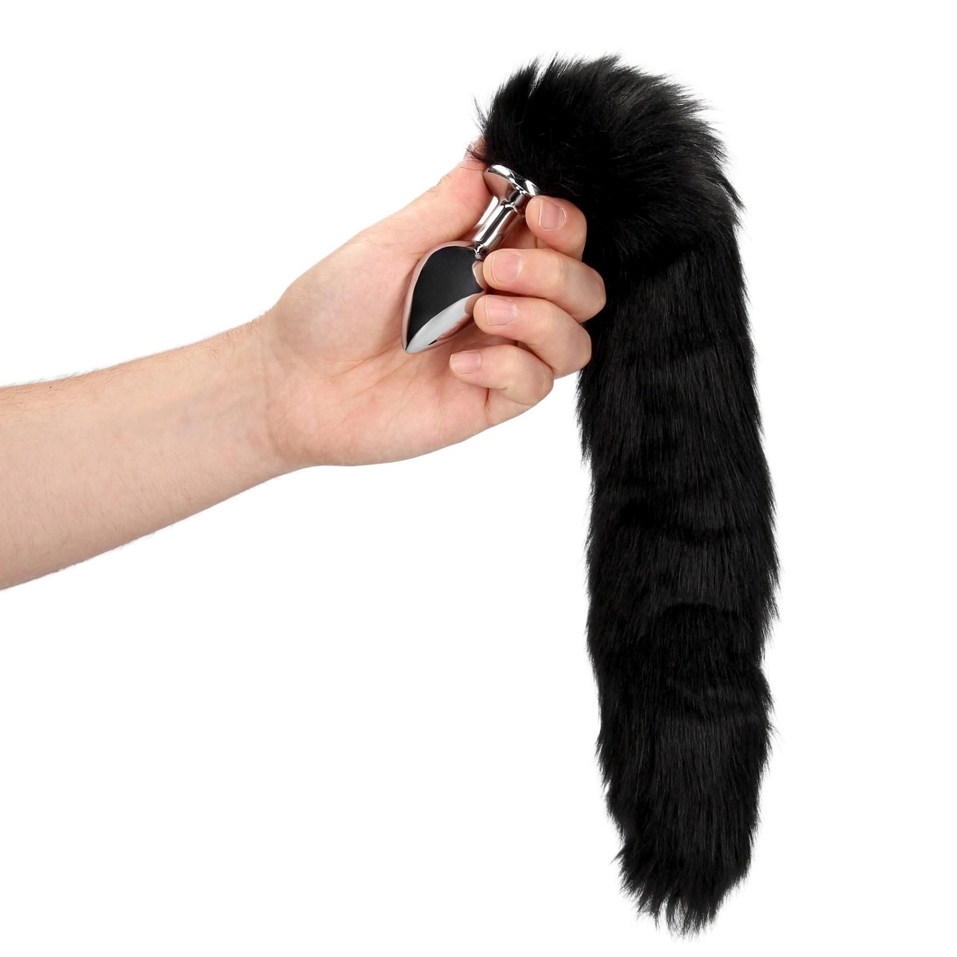 Korek analny Ouch! Fox Tail, 42.5 cm (czarny)