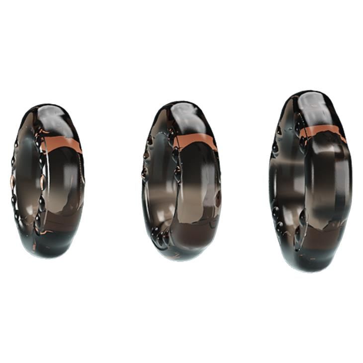 Набор эрекционных колец Baile Cock ring Yvonne Set, 3 шт (чёрный)