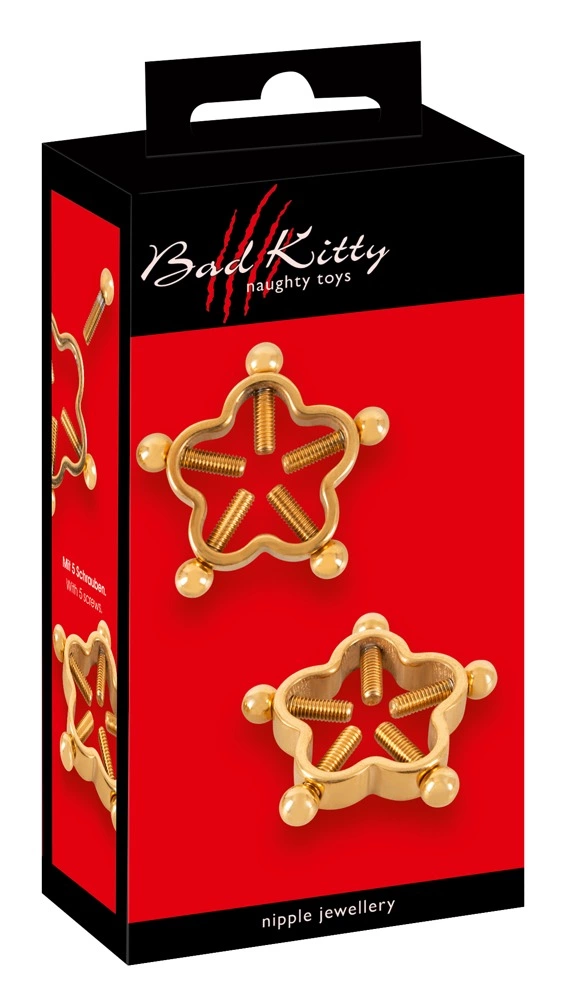 Затискачі для сосків Bad Kitty Golden Flower (золотистий)