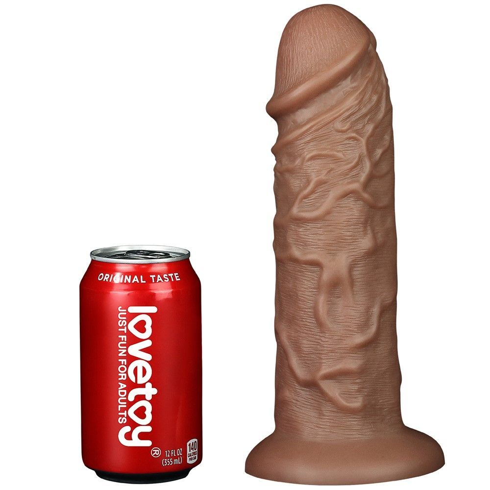 Вібратор LoveToy Realistic Chubby Dildo 10.5'', 26.6 см (коричневий)