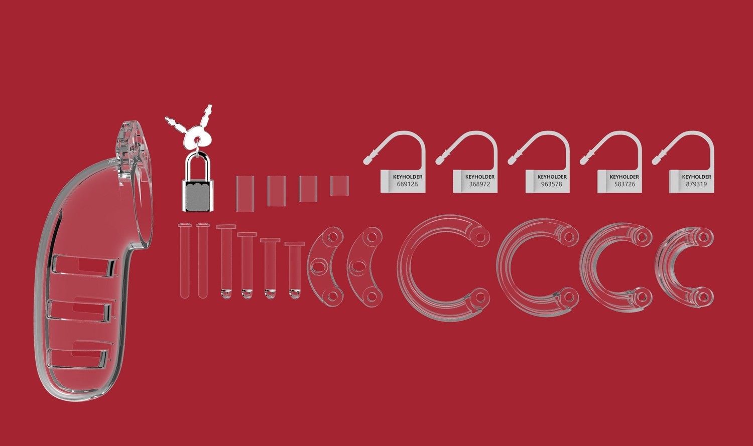 Пояс верности для мужчин ManCage 06 Chastity Cage, 14 см (прозрачный)