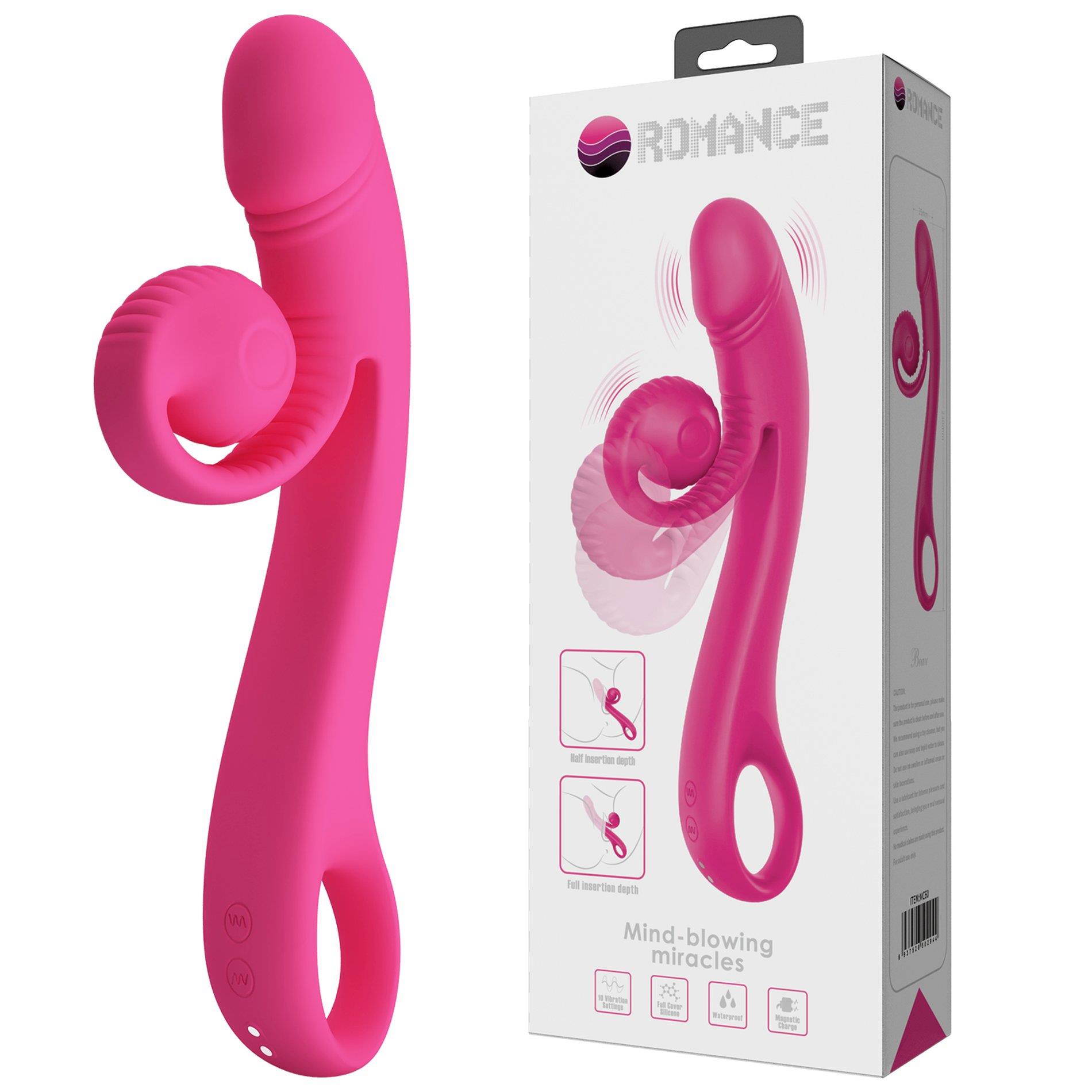 Вибратор Pretty Love Romance Beau Snail, 23 см (розовый)