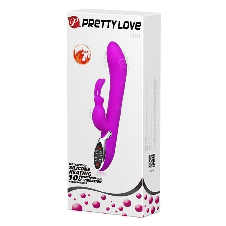 Вибратор-кролик Pretty Love Hot Bunny, 24 см (фиолетовый)
