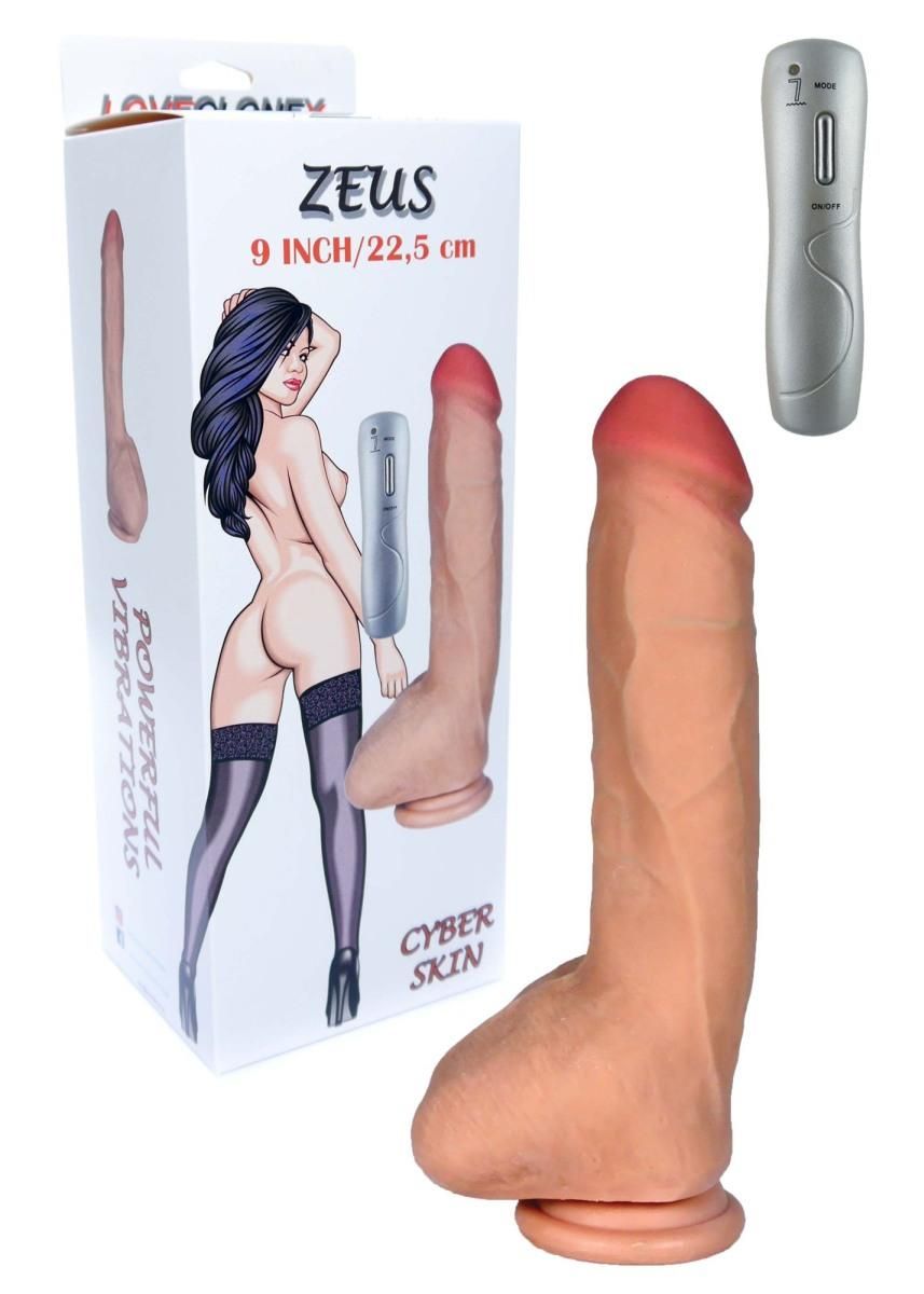 Вибратор B - Series Real Zeus-Loveclonex 9", 25 см (телесный)