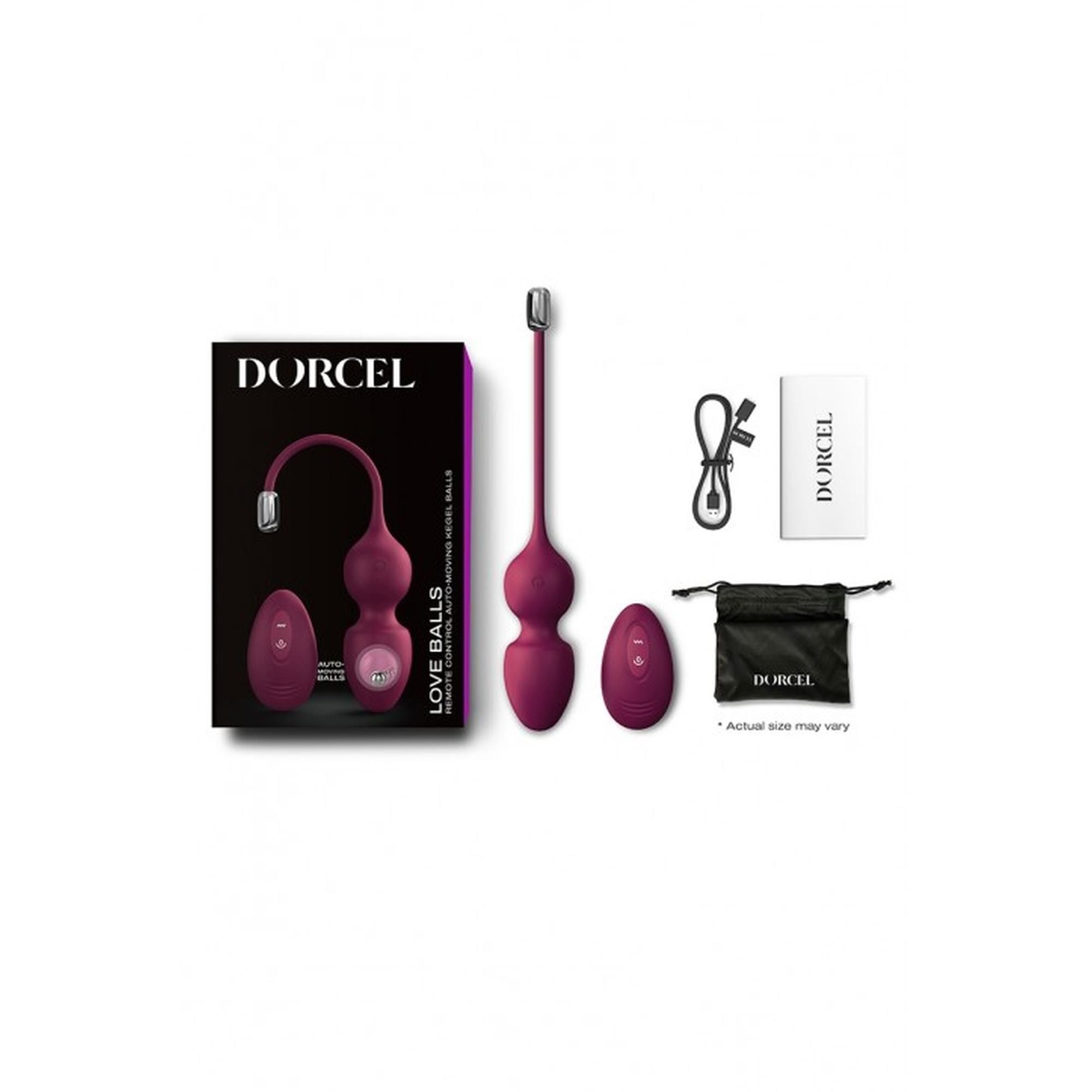 Вагинальные шарики Dorcel Love Balls, 22 см (сливовый)