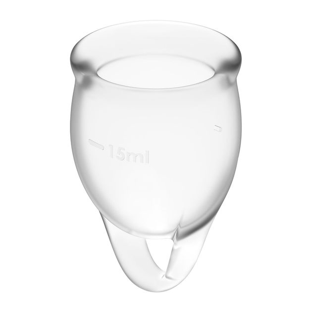 Менструальные чаши Satisfyer Feel Confident Menstrual Cup, 2 шт (прозрачные)