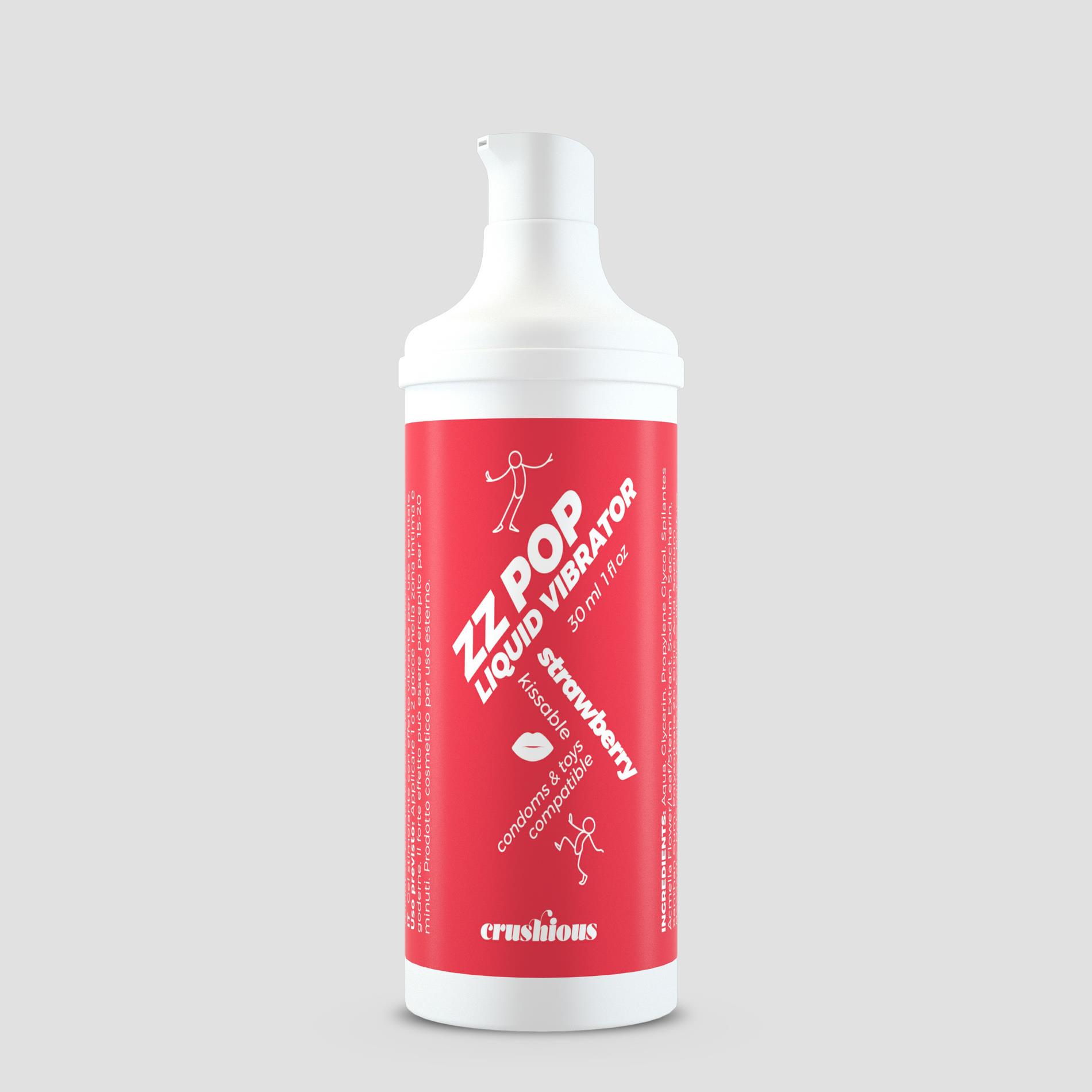 Жидкий вибратор Crushious Zz Pop Strawberry, 30 мл