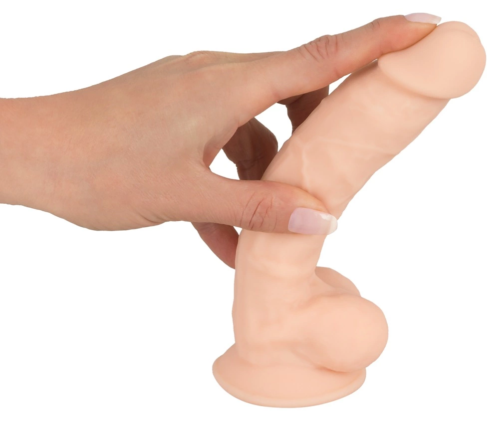 Фаллоимитатор Silexd Premium Silicone Dildo Model 1 Size 7, 18,8 см (бежевый)