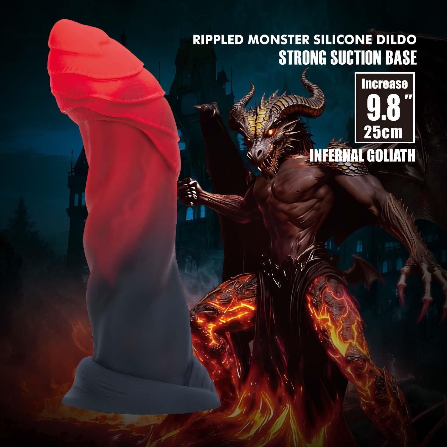 Фаллоимитатор Power Monsters Infernal Goliath, 25 см (мульти)