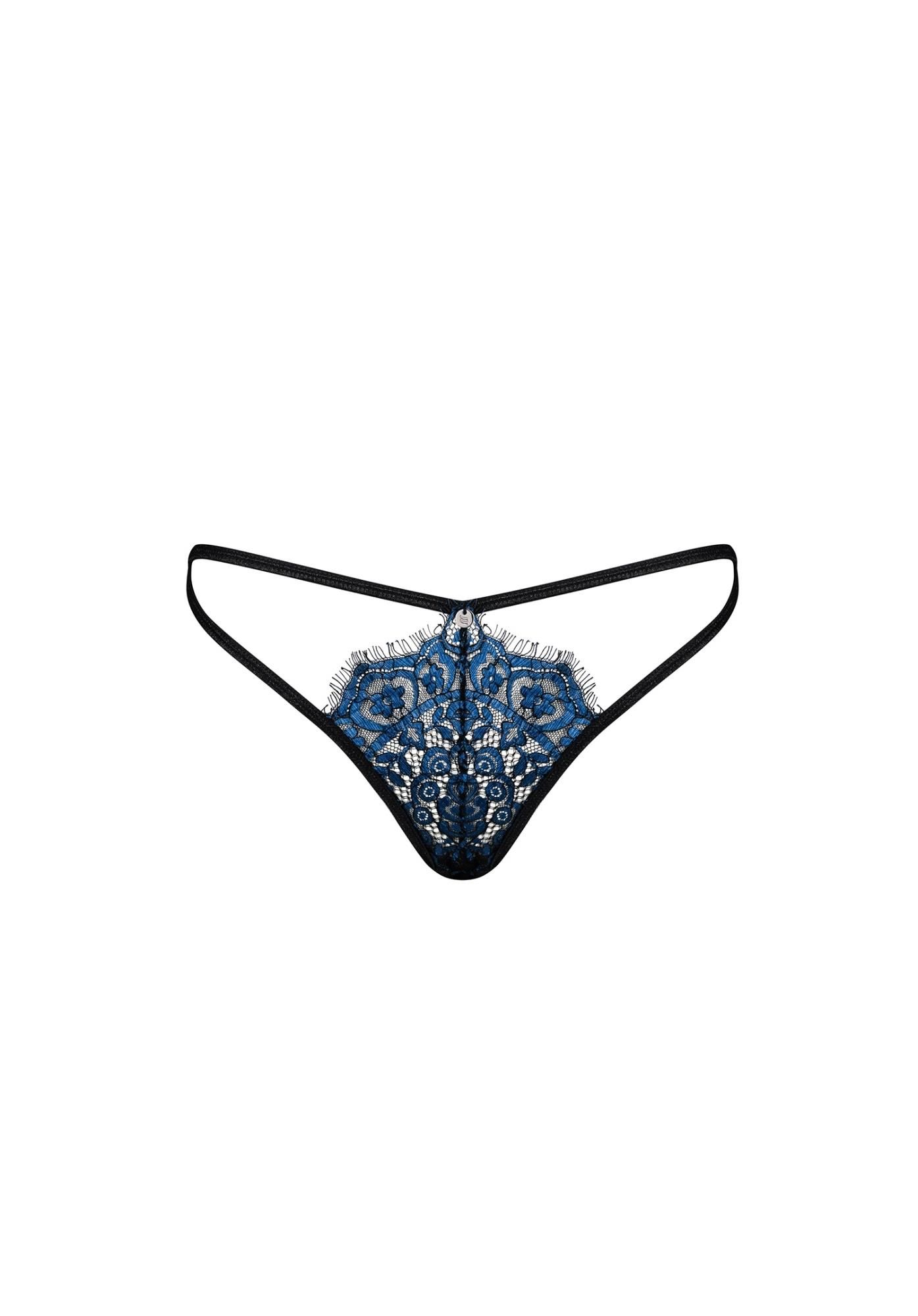 Трусики-стринги Obsessive Yassmyne, S/M (синий)
