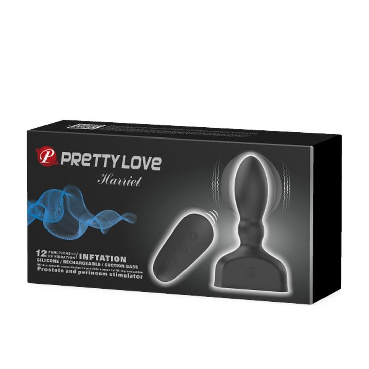 Стимулятор простаты Pretty Love Harriel, 11.8 см (черный)