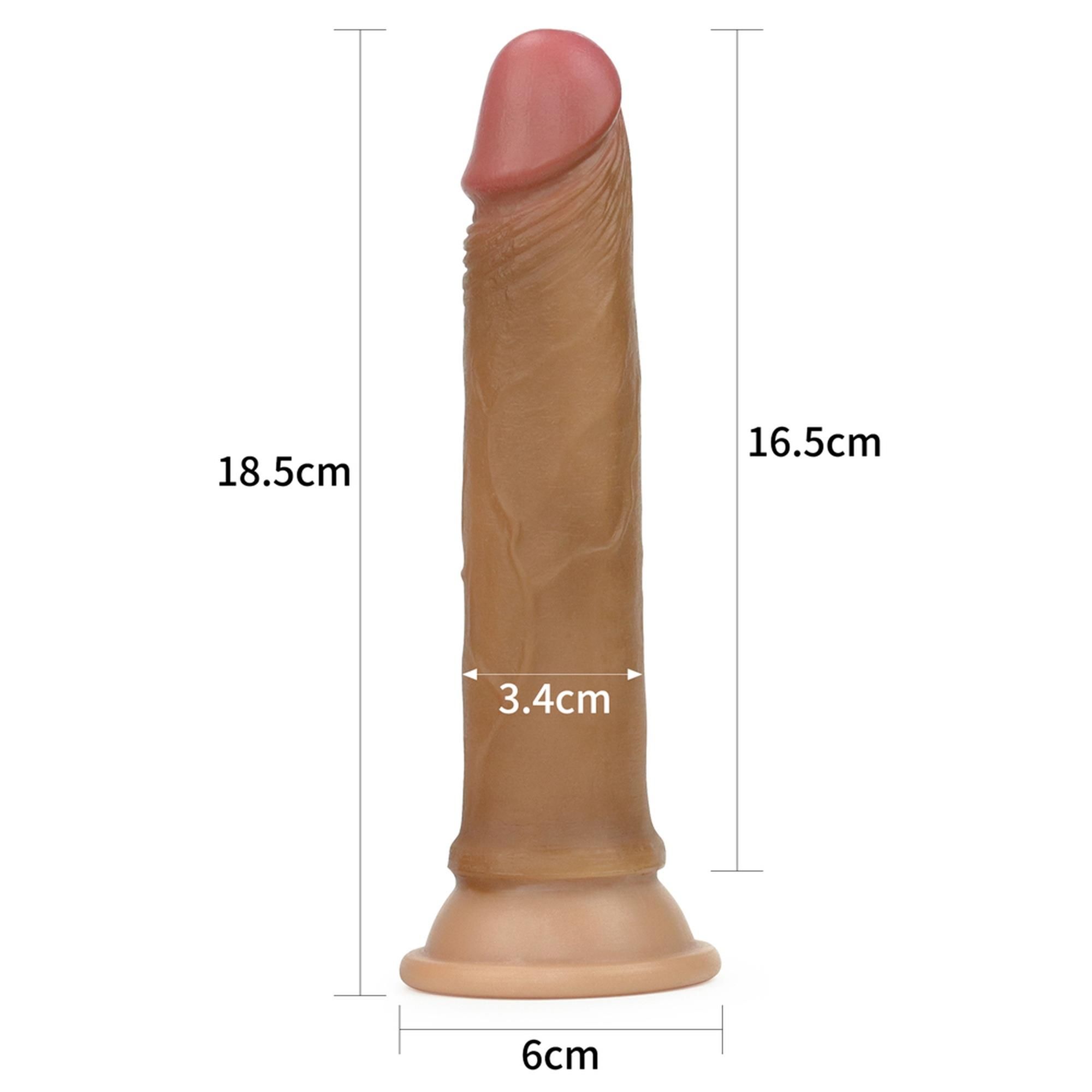 Dildo LoveToy Nature Cock, 18,5 cm (w kolorze cielistym)