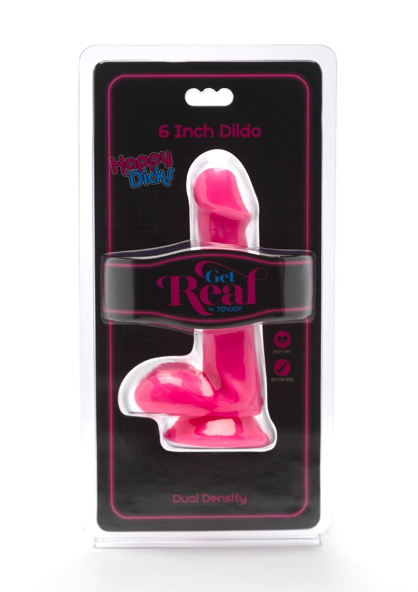 Фаллоимитатор Get Real Happy Dicks Dong 6 In, 15 см (розовый)