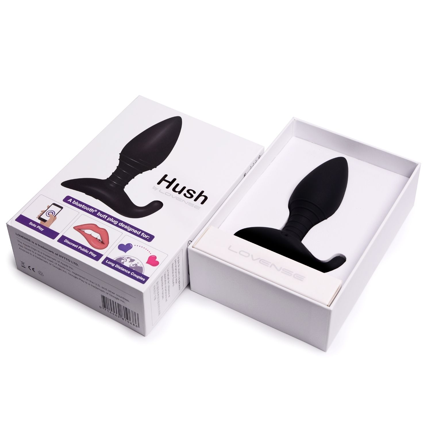Korek analny Lovense Hush, 12,1 cm (czarny)
