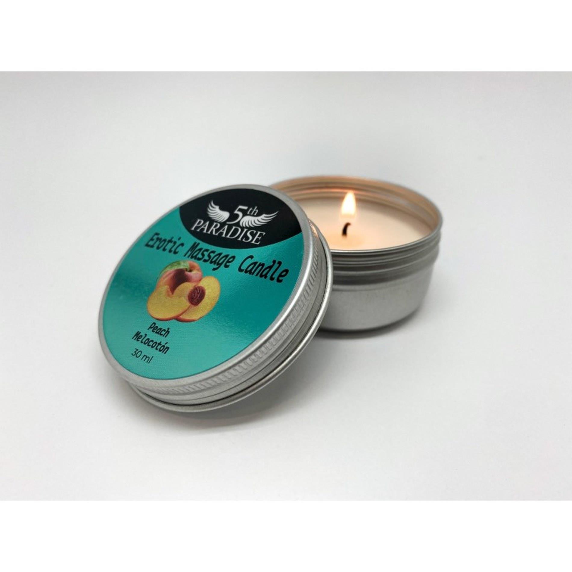 Масажна свічка 5th Paradise Erotic Massage Candle Peach, 30 мл