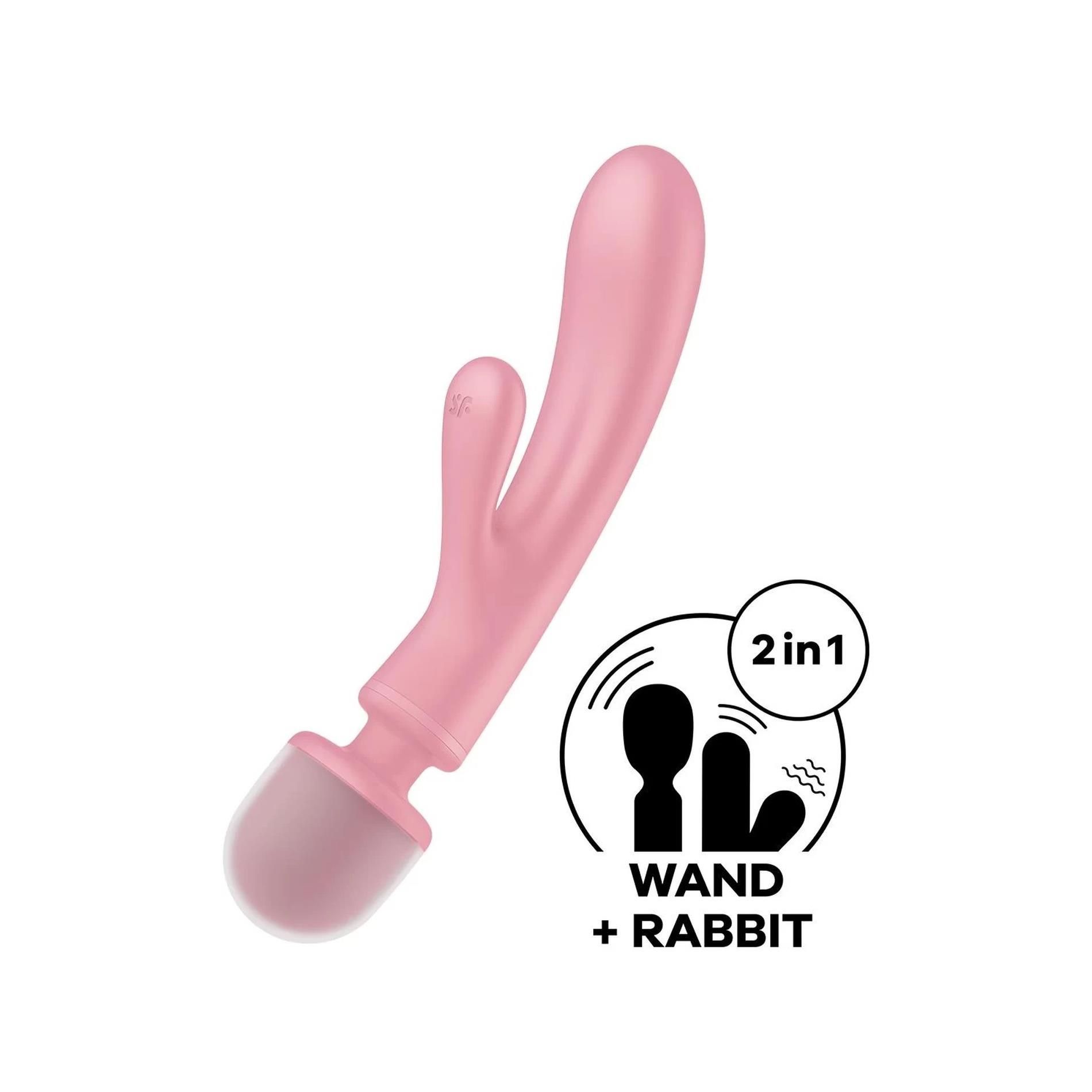 Вібратор Satisfyer Triple Lover, 24 см (рожевий)